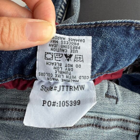 Just Tuff Jeans Women’s Size W27 L 33 Blue Cowgirl Tuff Co Flare - Picture 4 of 10